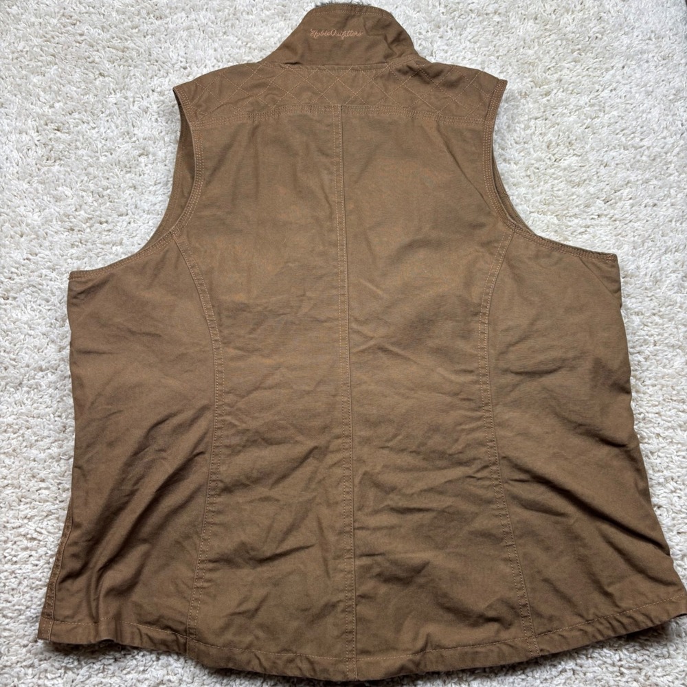 Noble Outfitters Canvas Vest Women XL Brown Faux Fur Lined Quilted Workwear - Picture 10 of 10